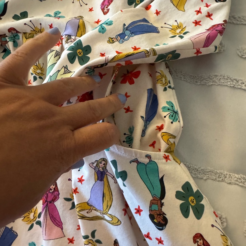 Hanna Anderson Colorful Long Sleeve Disney Dress with Princesses - Picture 5 of 7
